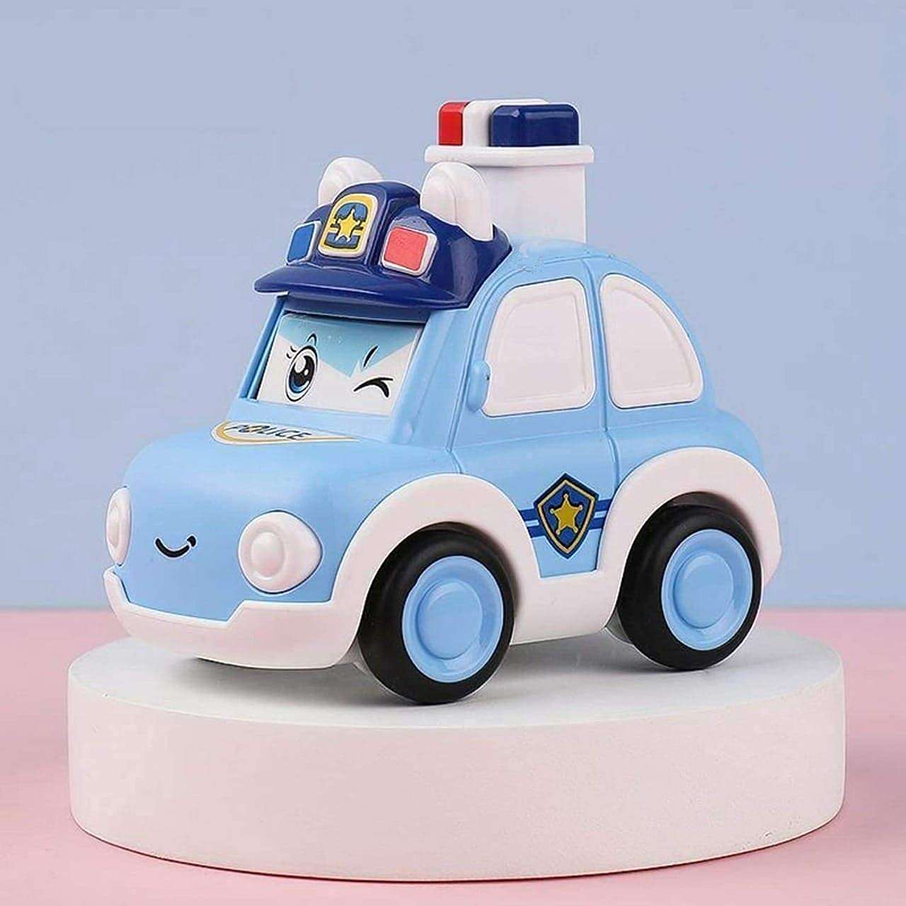JYOTI HUB Kid New Play Set Plastic Ambulance & Police Car (Pack of 2) Friction Powered Press and Go Vehicle Toy for Kids 4