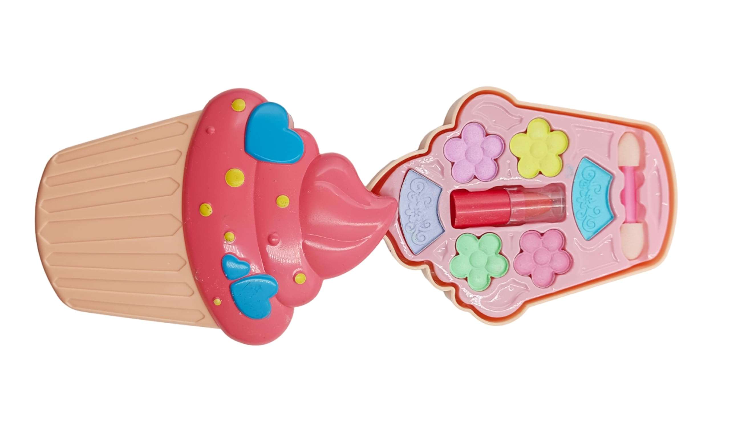 Natchcart Pretend Makeup for Girls Kids Children, Safe & Non-Toxic Play Beauty Toy Set Salon Toy Kit Cosmetics Kits with Foldable Icecream Cup Girls Toys for Age 3 4 5 6 Years Old (Cup Icecream) 4