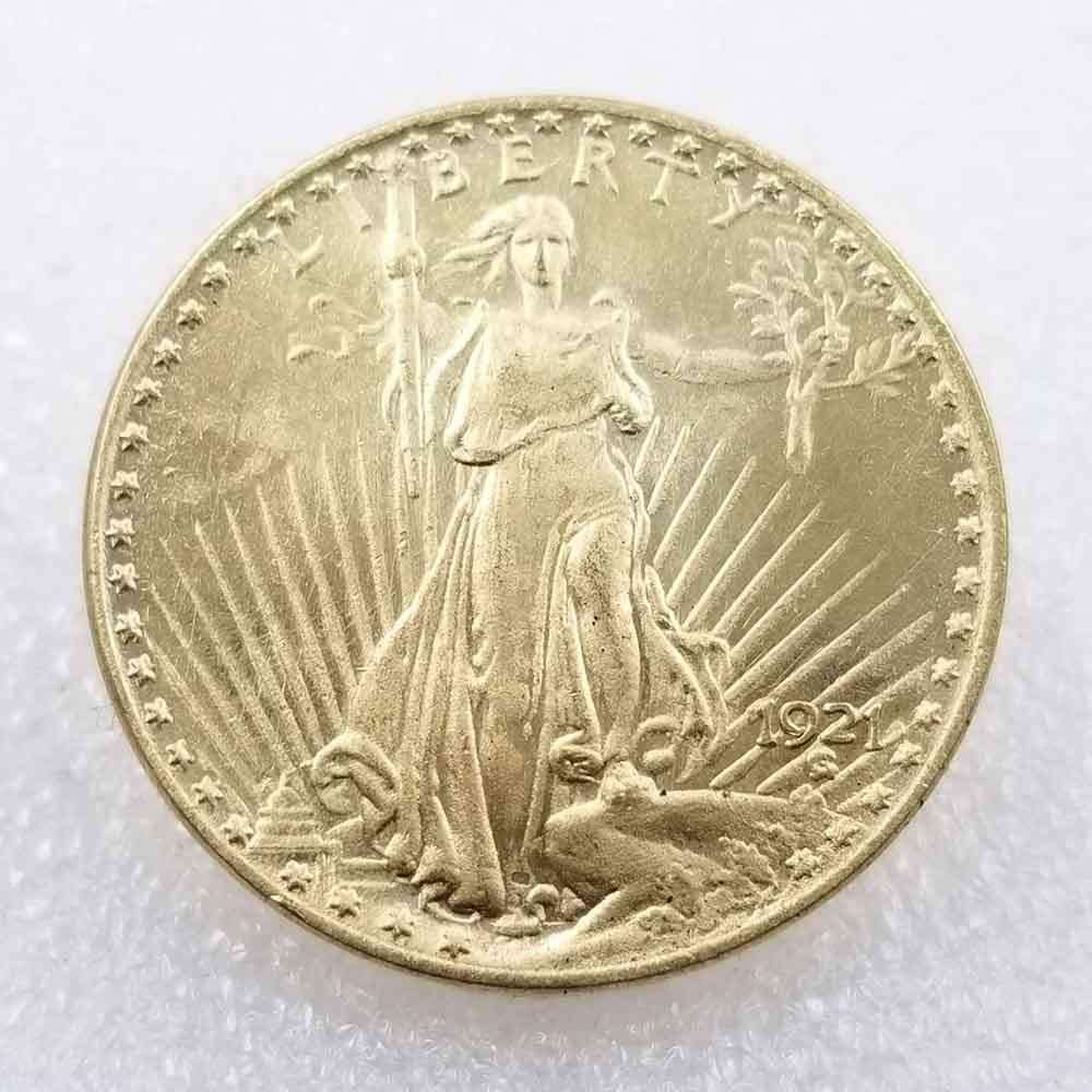 MarshLing 1921 Indian Head Twenty-Dollars Nickel Old Coin -Old Coins Collecting-Uncirculated Morgan Dollars Favors US Coin for Dad/Boyfriends/Husband Gift Forever 5