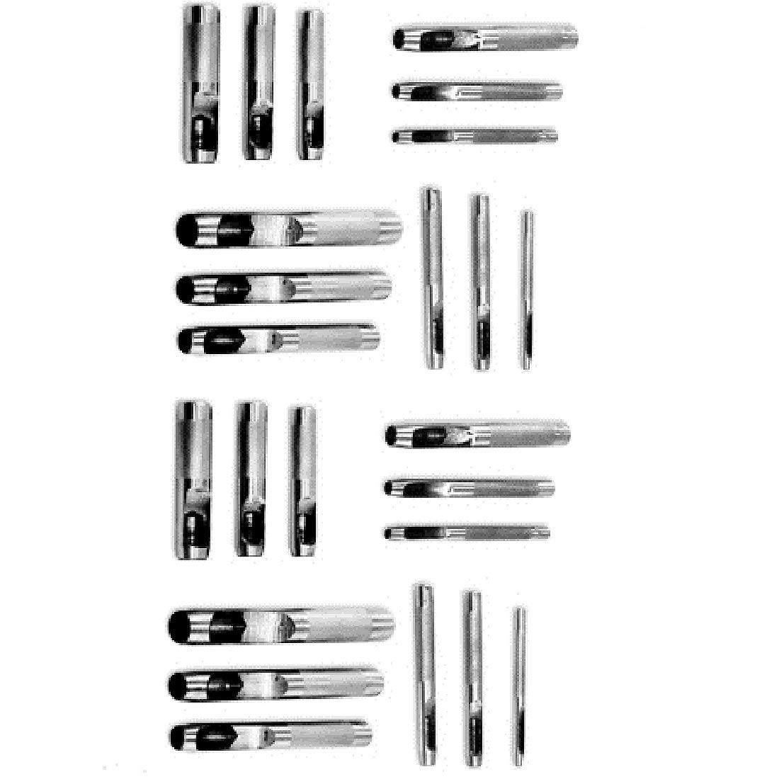2 set 12pc Hollow Metal Leather Punch Set Professional Wood Plastic Gasket Maker, Jikkolumlukka