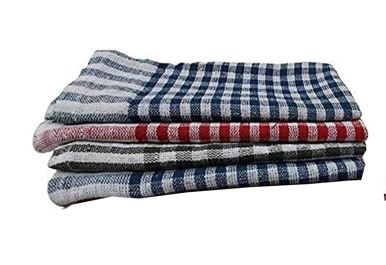 JEE Cotton Kitchen Towels for Wiping, Cleaning Counter Tops, Vessel Cleaning etc, (Small_Multicoloured) Pack of 4 1