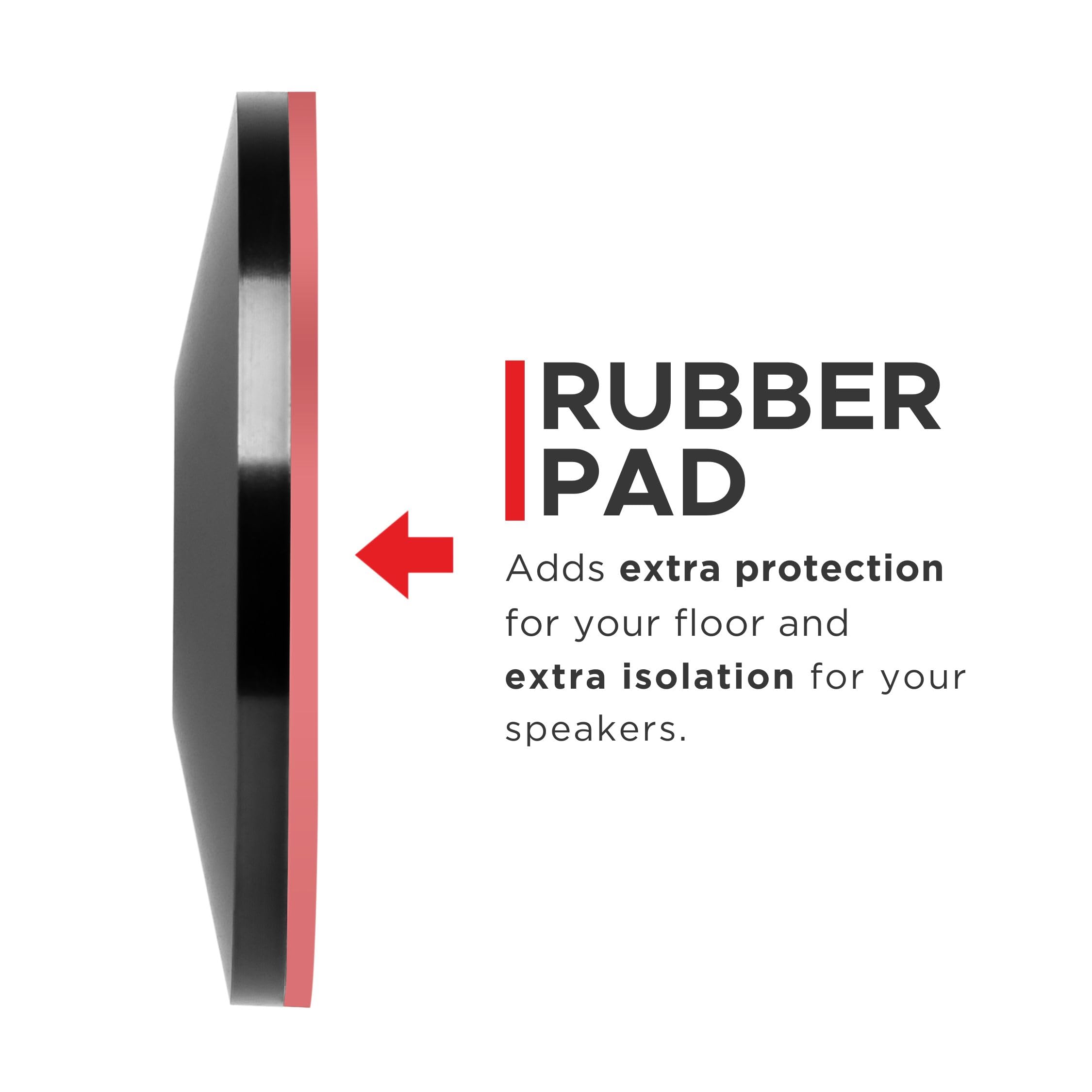 Set of 8 Satin Black Hi-Fi Spike Shoes Isolation Pads by Soundbass (Spike NOT Included) 4