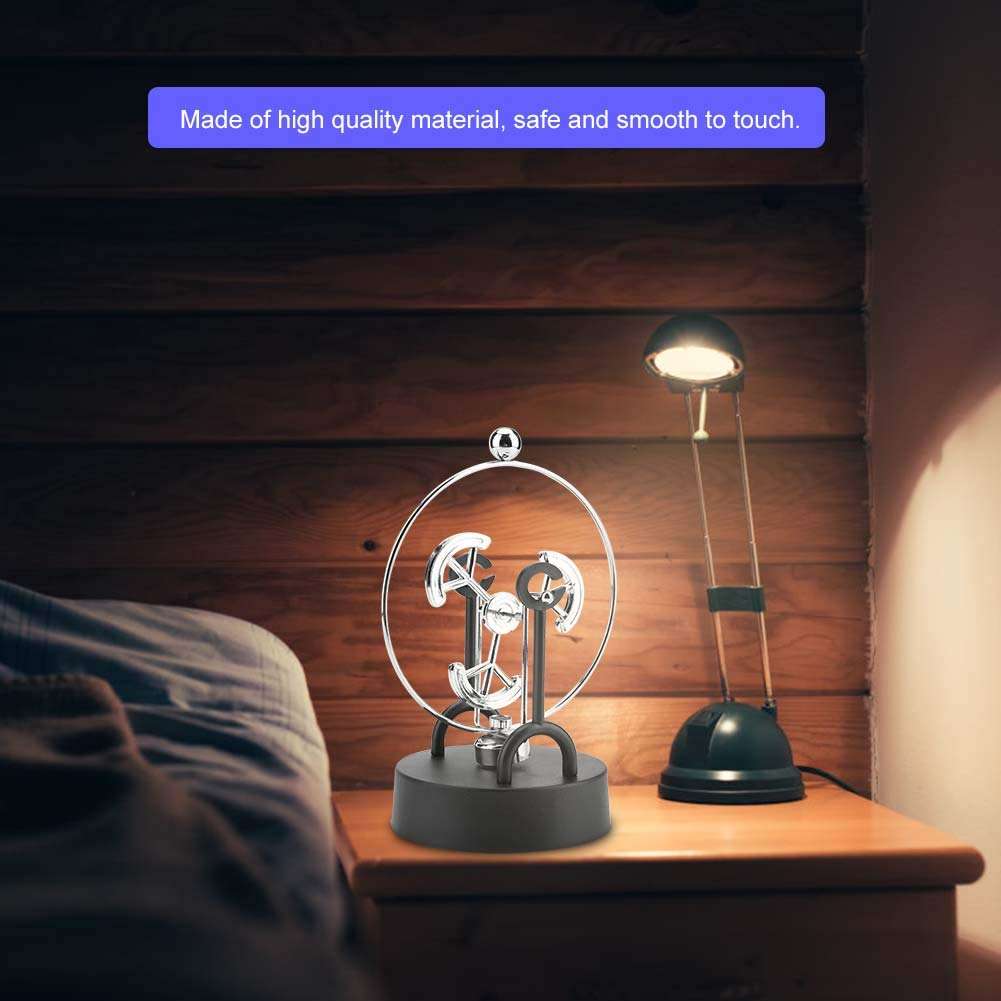 Yuecoom Perpetual Motion Model Decor, Permanent Movement Science Interior Decorative, Electronic Shake Wiggle Device Perpetual Motion Swinging Kinetic Art Craft Decoration(C203) 3