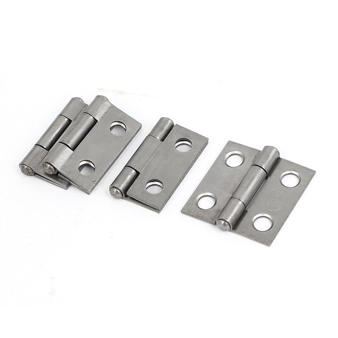 Aexit Cupboard Cabinet Door Hardware & Locks Furniture Hardware Folding Door Butt Hinges Silver Gray 1" Hinges Long 4pcs