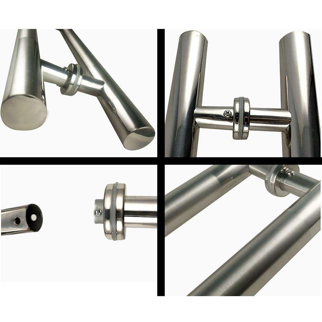 JF-Handrails 304 Stainless Steel Glass Door Handle, Round Tube Sliding Door Handle, Suitable for Wooden Doors/barn Doors, 14 Sizes (Size : 38×1200×800mm) 6