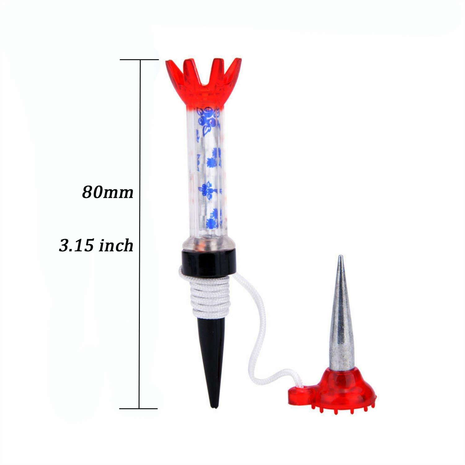 VEASAERS Golf Tees Unbreakable Plastic Magnetic 80 mm Long Bulk Reusable 4/8 Pack Blue Red Flexible Magnet Tee Lift Step for Men Women Practice Training Set (12 Pack) 3