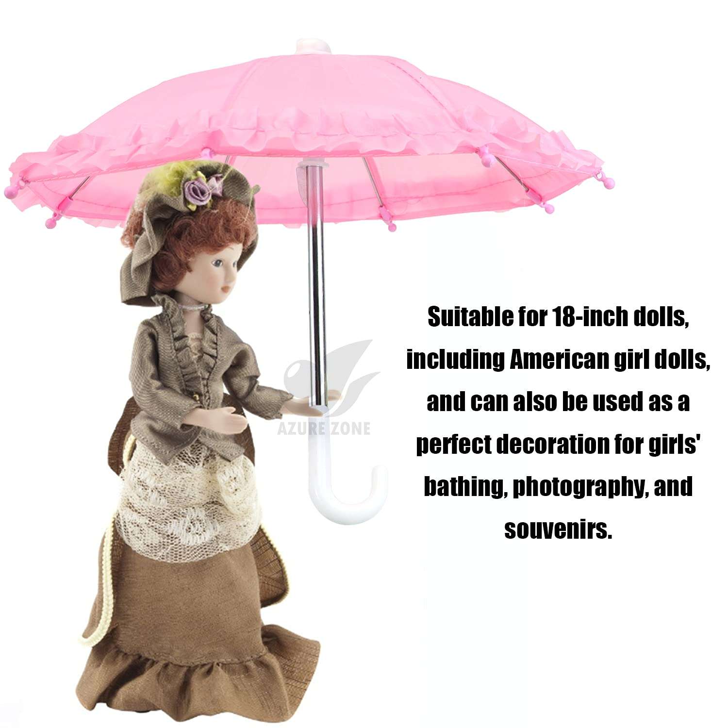 Azure Zone, 5 Pack Colorful Mini Umbrella Cute Mini Sunny Rainy Umbrella for Decoration Photography Props Supplies 3