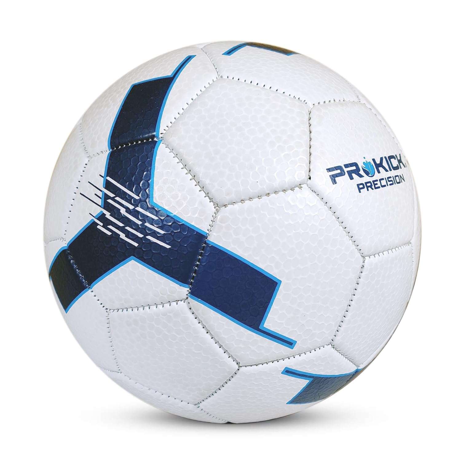 Prokick Precision Machine Stitched 32 Panel Football, Size 3 (White/Blue) 1