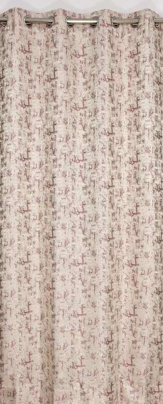 gsd home Premium Heavy Jacquard Fabric Room Darkening Omega Texture Design Curtains 5 Feet for Window, Wine, 3 Pieces 4