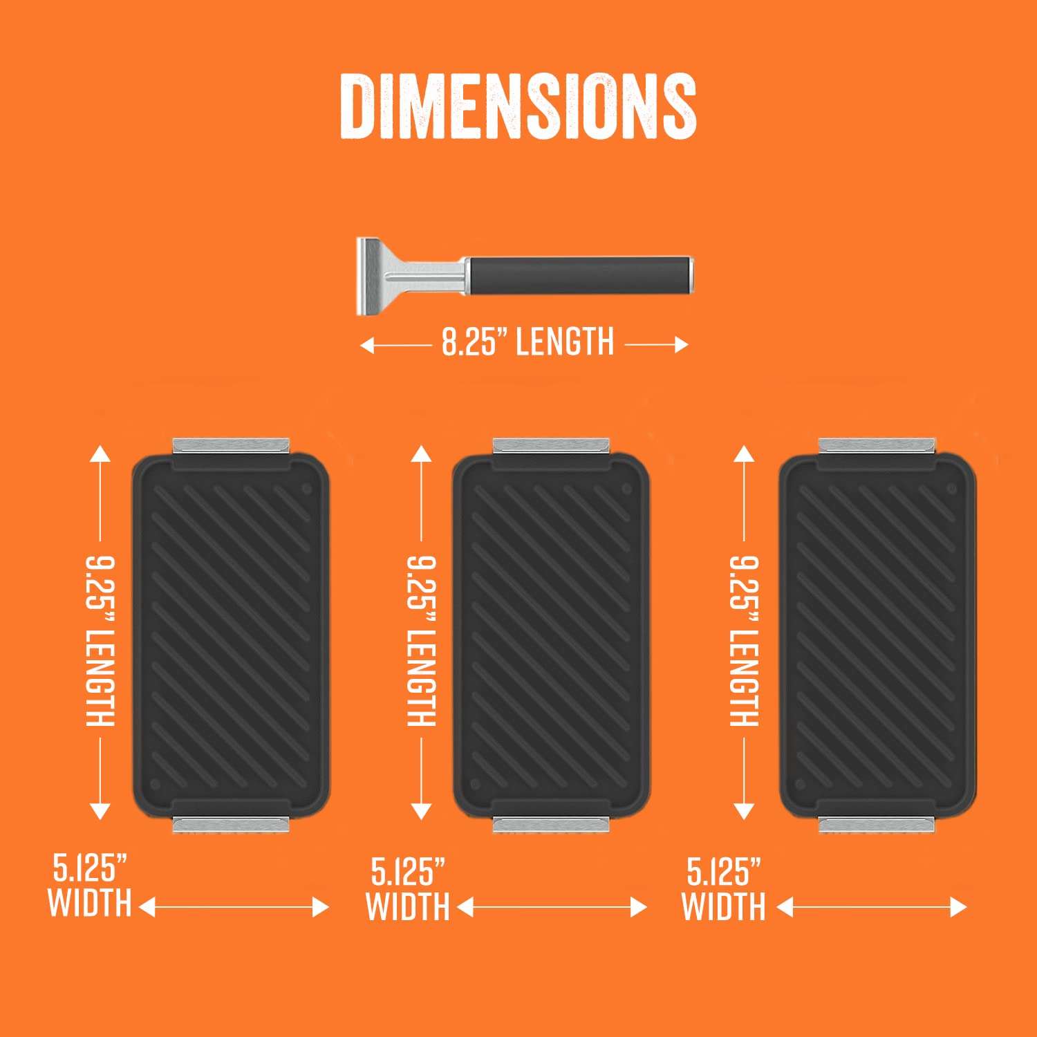 Yukon Glory™ SEAR 'N SERVE Cast Iron Grill Pan Set Includes 3 Cast Iron Grilling Baskets & Clip-On Handle - Cast Iron grill pans for stove tops or Outdoor Grills 6