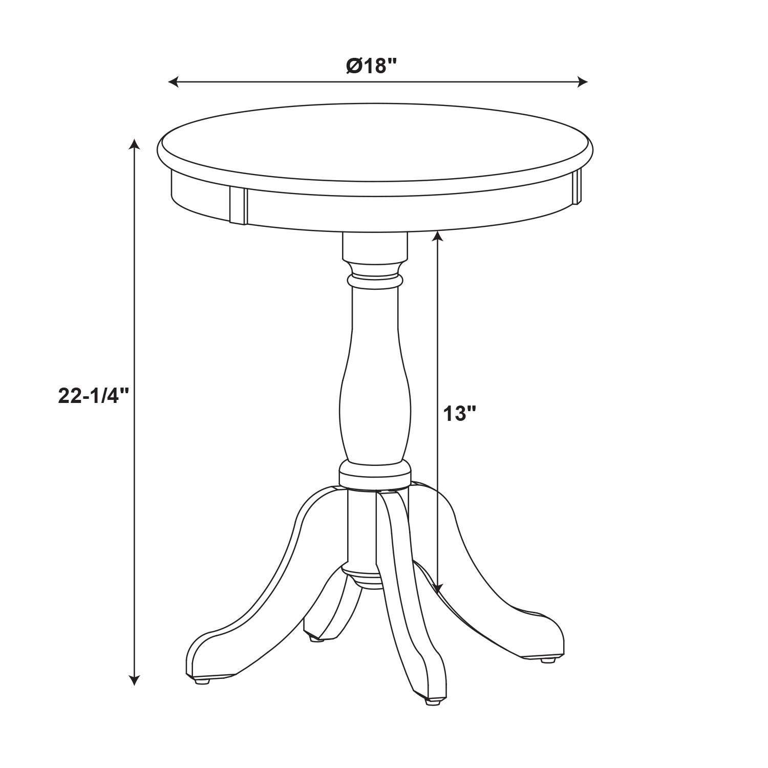 Powell Furniture Round Accent Table, White 5