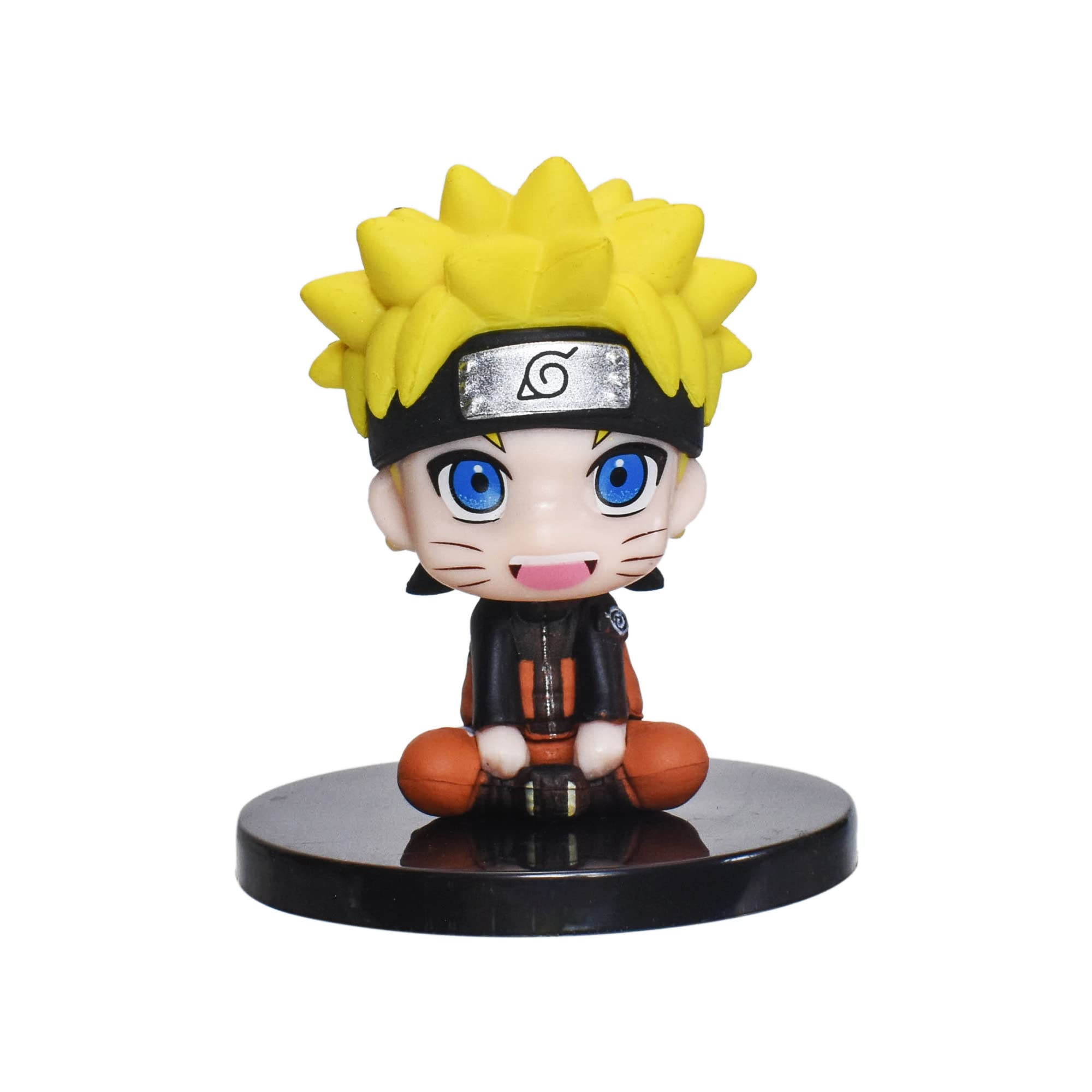 Buko Fan Edition Lifestyle Naruto Anime Keychain & Cake Topper Action Figure Collectible Party Supplies Birthday Gift Toys (Naruto Uzumaki) 1