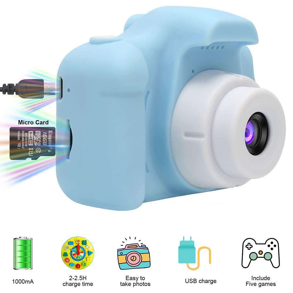 Redcolourful Kids Digital Video Camera Mini Rechargeable Children Camera Shockproof 2