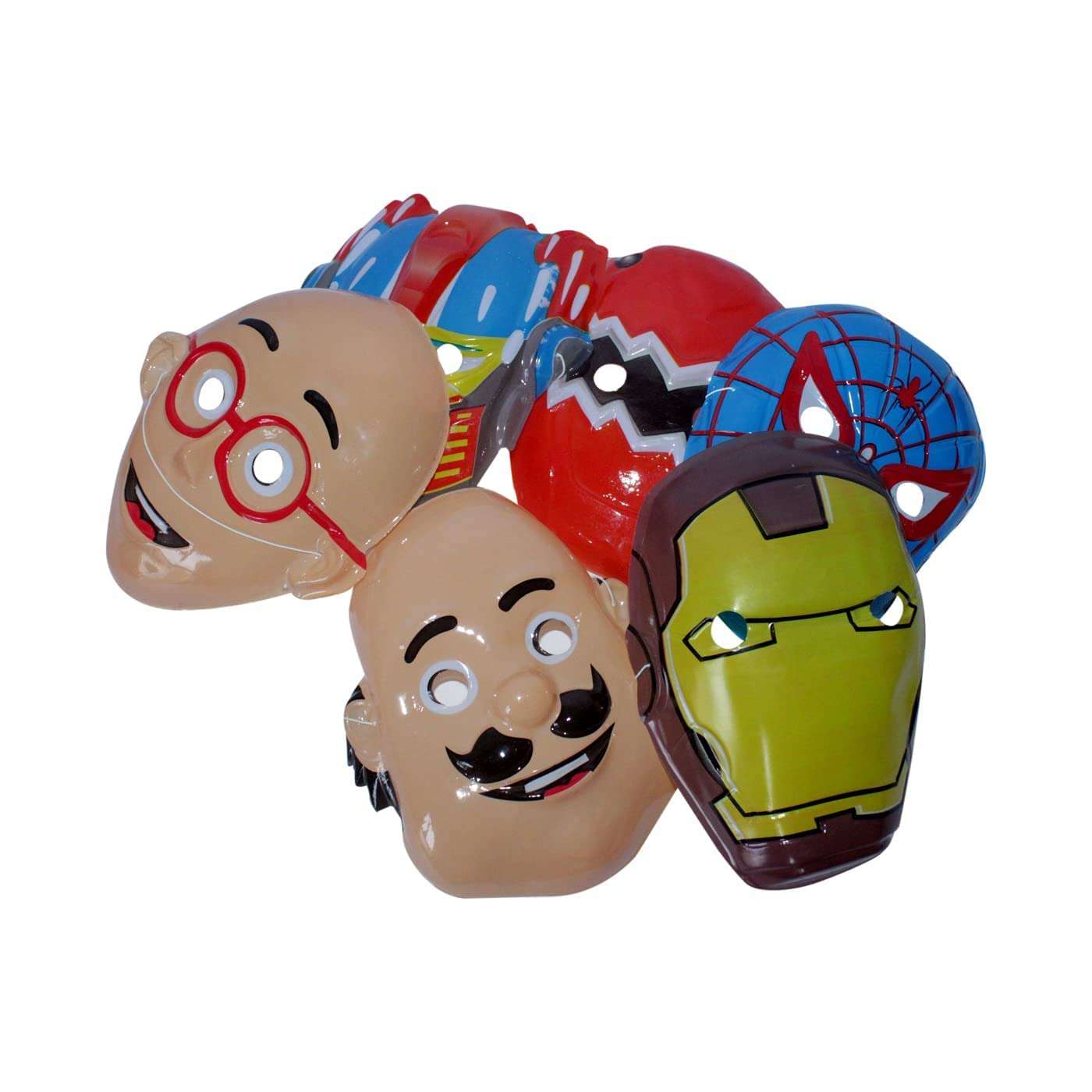 Pelo Funny Cartoon Face Mask for Kids Boys and Girls Set of 6 Pack of 1 6