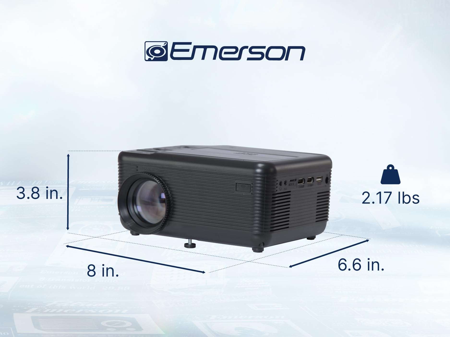 Emerson EVP-2501C 150-Inch Home Theater Projector DVD Player Combo with Bluetooth, HDMI & USB Inputs, Stereo Speaker, Remote Control & Projector Screen – Ideal for Home and Outdoor Entertainment 5