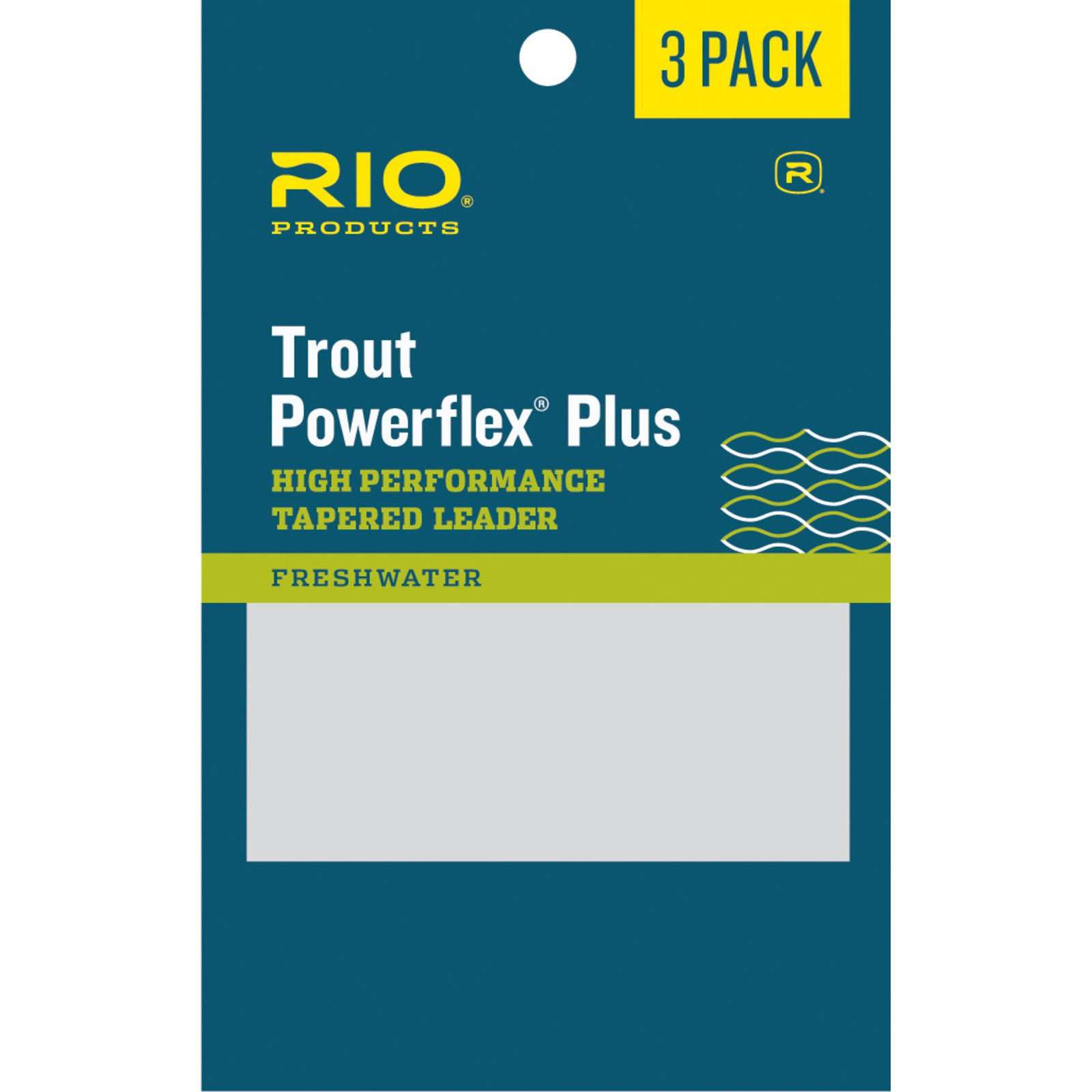 RIO Fly Fishing Power flex-Plus 7.5' 6X Fishing Leaders, Clear, Pack of 3 1