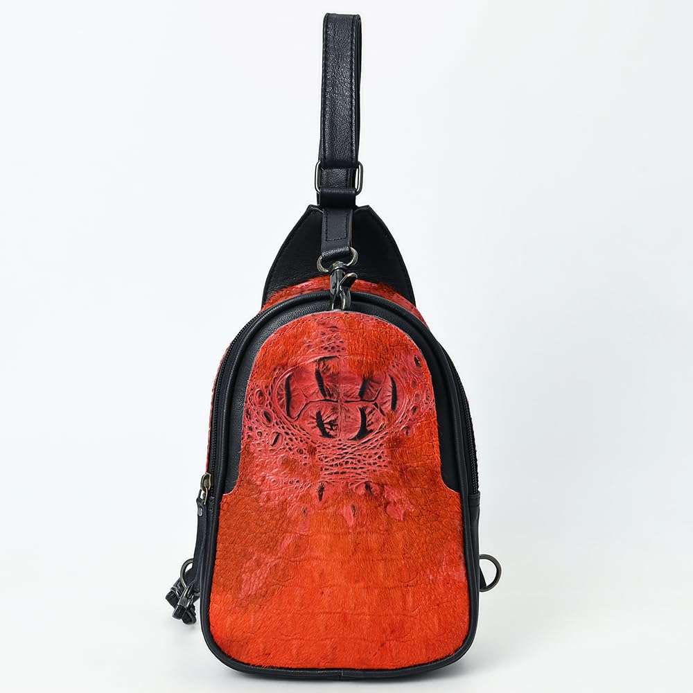 American Darling ADBG1538 Sling Crocodile embossed Genuine Leather women bag western handbag purse 3