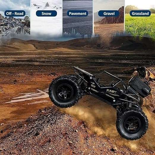 Umadiya Offroader 2Wd Rc Car High Speed | 5 Functions 1:18 RC Car with Smoke Fog | Styled as Rock Crawler Climbing Monster Truck | Rechargeable Remote Control Car for Kids (Multi-Color) 4