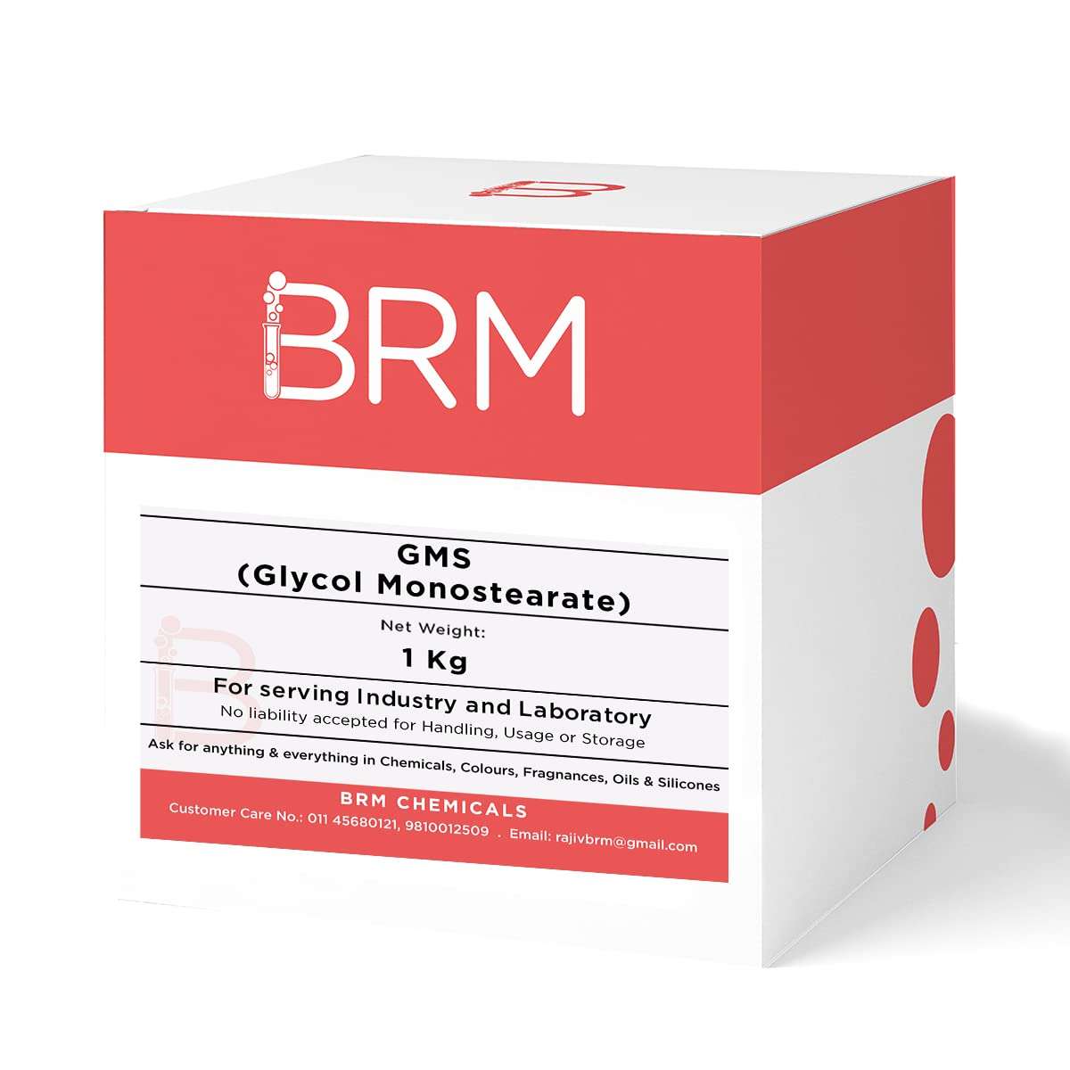 BRM Chemicals GMS Glycol Monostearate - 1 KG For Soap Making, Shampoo Making, Cosmetic Making & DIY Personal Care For Face, Hair, Skin & Body 1
