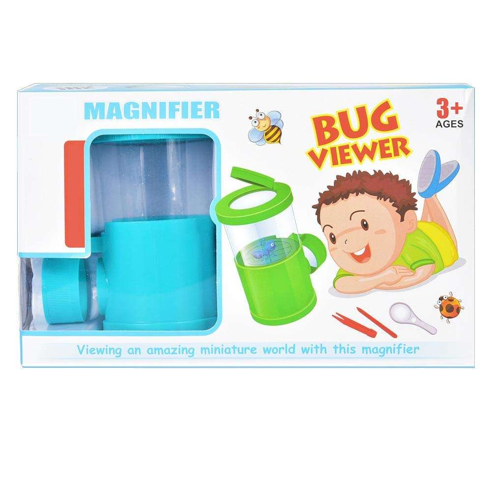 Romantic Valentine's Day Children Puzzle Toy, Leftwei Science Education Children Insect Viewer, Magnifier Bottle Set, Children Puzzle Toy, Play Outdoors for Children(Blue) 2