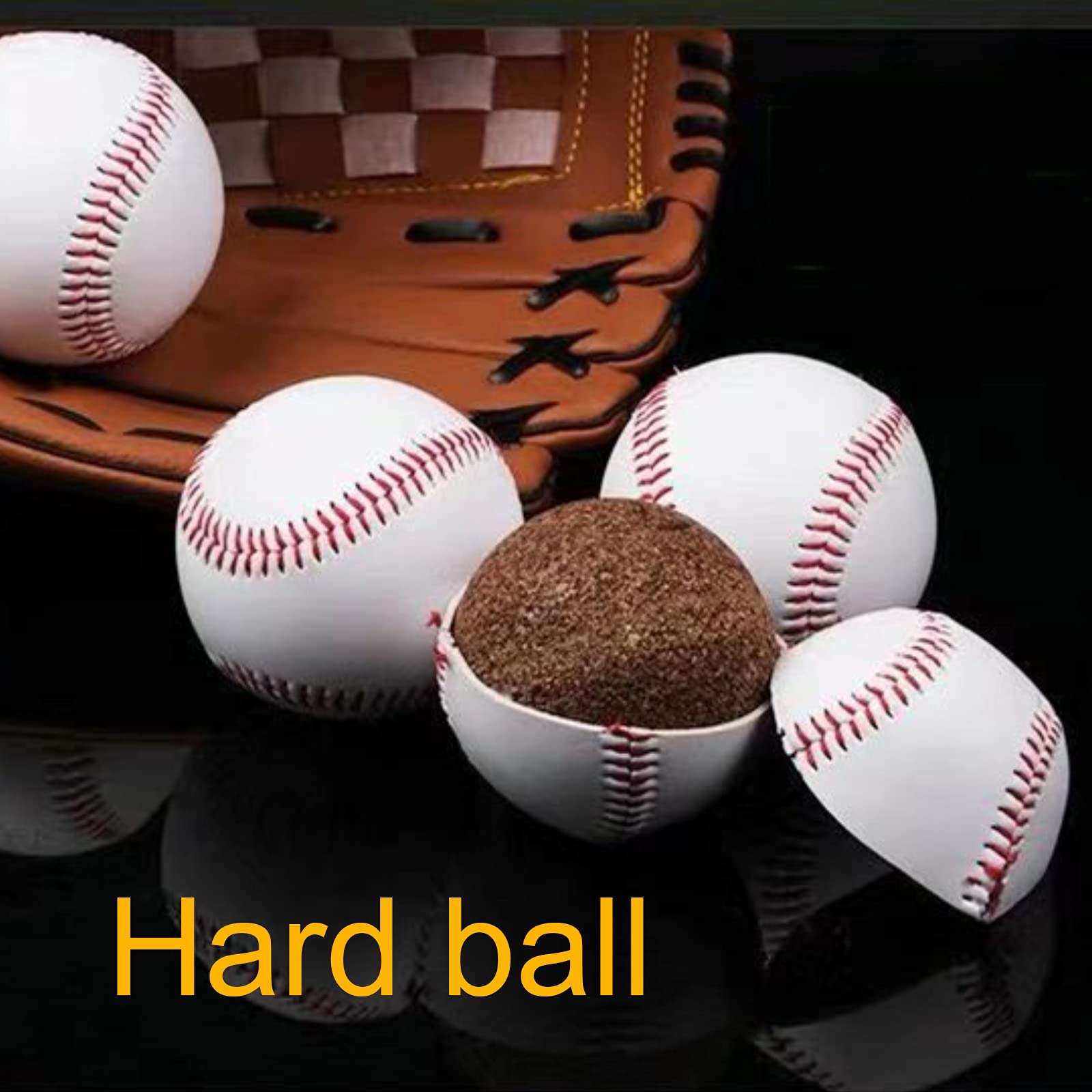 SPDTECH 2 Blank Baseballs Hard Core Standard Official Size 9 inch Suitable for Youth League Practice Training Machine Pitching for Signature Adapt to Bat Play 2