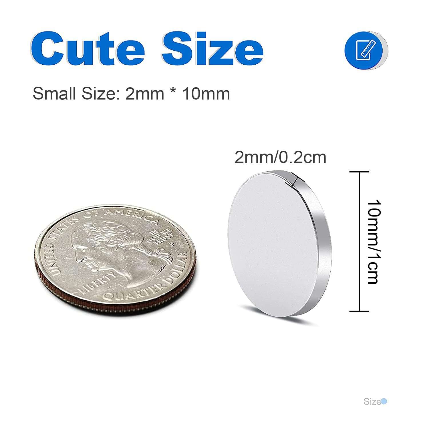 Aryan Utsav Powerful Neodymium Disc Mag-nets 10mm x 2mm | Super Strong Round Mag-nets for DIY Crafts, Fridge, Science Projects, Office & School Use | Durable Rare Earth Mag-nets – Pack of 10 3