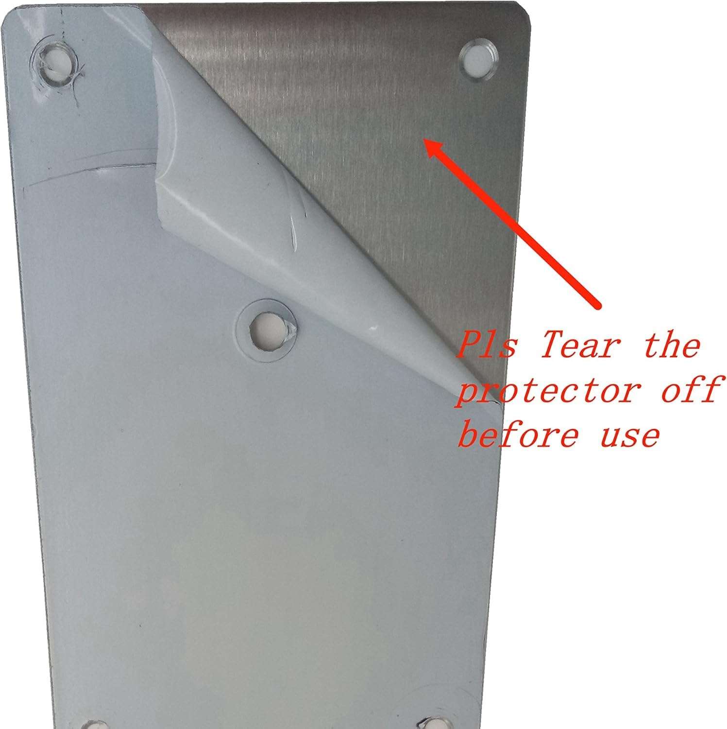 VRSS 304 Stainless Steel Satin Finish Door Push Pull Handles, 100mm Width x 400mm Height x 1.2mm Thick, 180mm Hole to Hole, 200mm Handle Length, 19mm Pull Diameter (1 Pair) 4