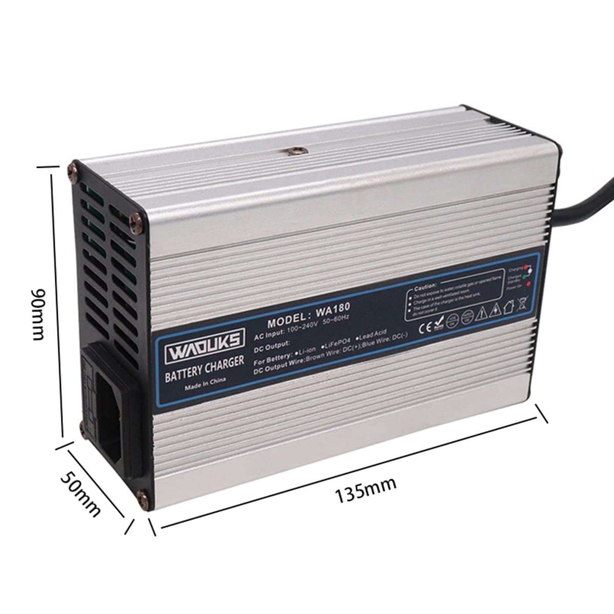 29.4V 5A Charger DC 29.4Volt 5Amp Li-ion Battery Charger Output XLR Connector Use for 7S 24V Lithium Battery Pack with Cooling Fan 4