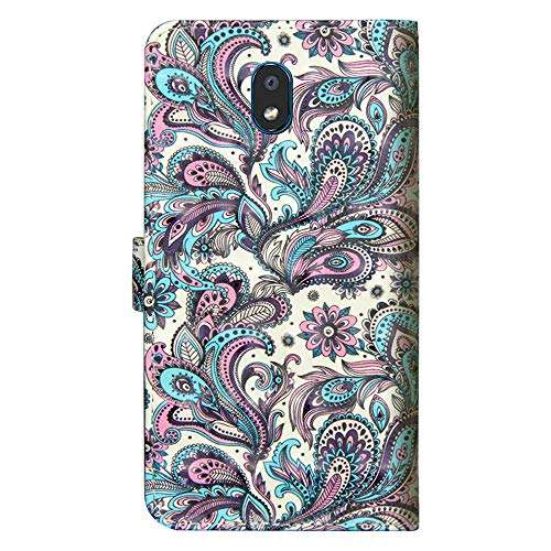 ISADENSER Phone Case for LG K30 2019 Case, LG Arena 2 Case, LG Escape Plus Case, LG Journey LTE Case, 3D PU Leather Flip Wallet Stand Cases as Women Girls for LG K30 2019 3D Purple Cactus YX 3