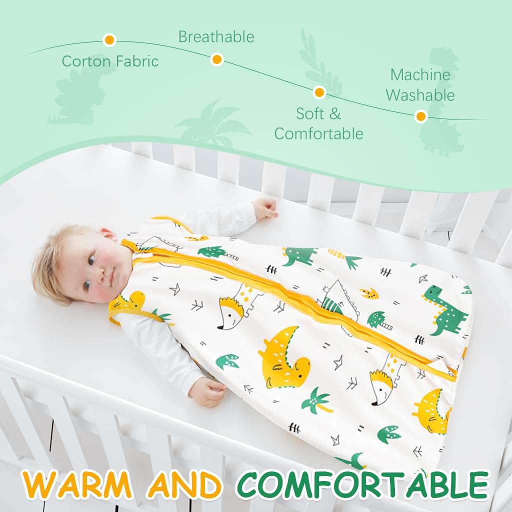 SNOWIE SOFT® Baby Swaddles for Newborns,100% Cotton Baby Swaddle Wrap for Newborns Arms Up Sleeping Blanket Zipping Sleeping Bag 6