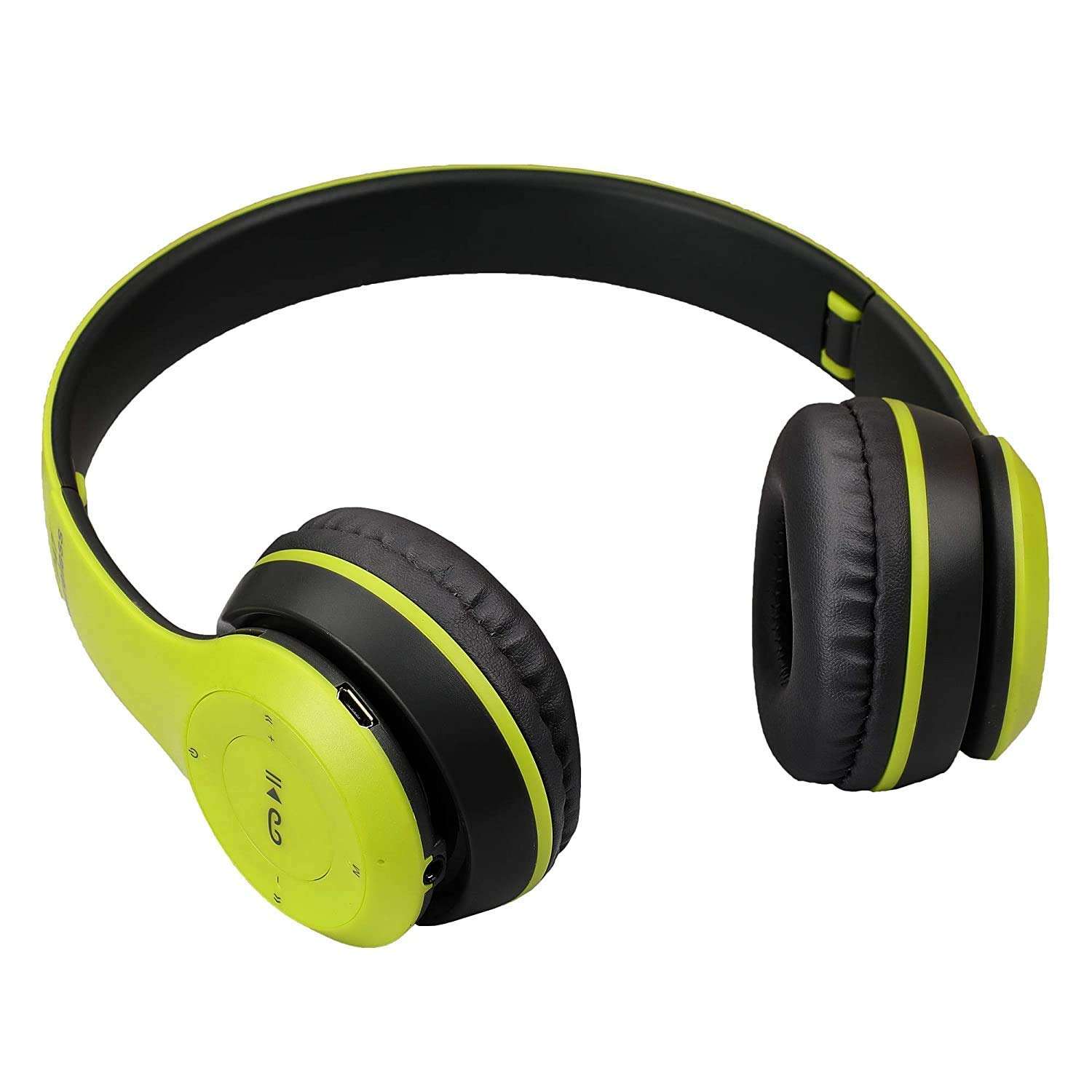 REEPUD Over The Head Wireless Bluetooth Headphone with Soft Ear COUSIONS for Gaming with AUX & MP3 Support for Gaming & Music for All Compatible Device (Green) 5