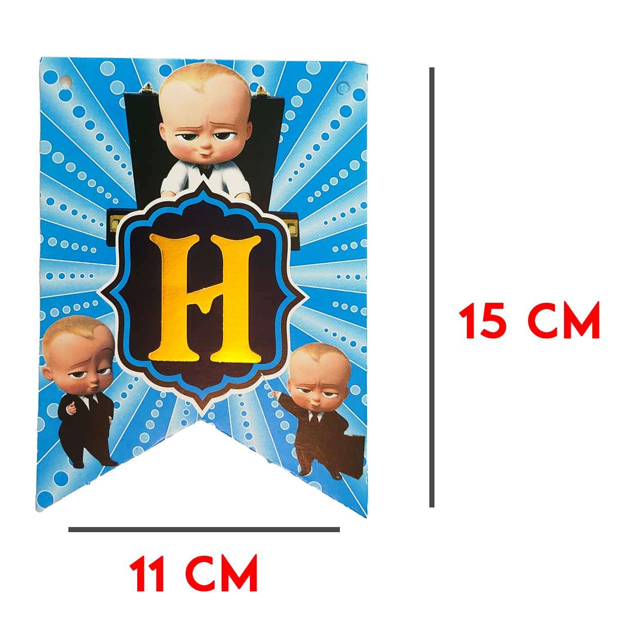 RTB Enterprises Boss Baby Theme Birthday Printed Banner, Happy Birthday Printed Boss Baby Character Theme Banner for Decoration - Pack of 1 3