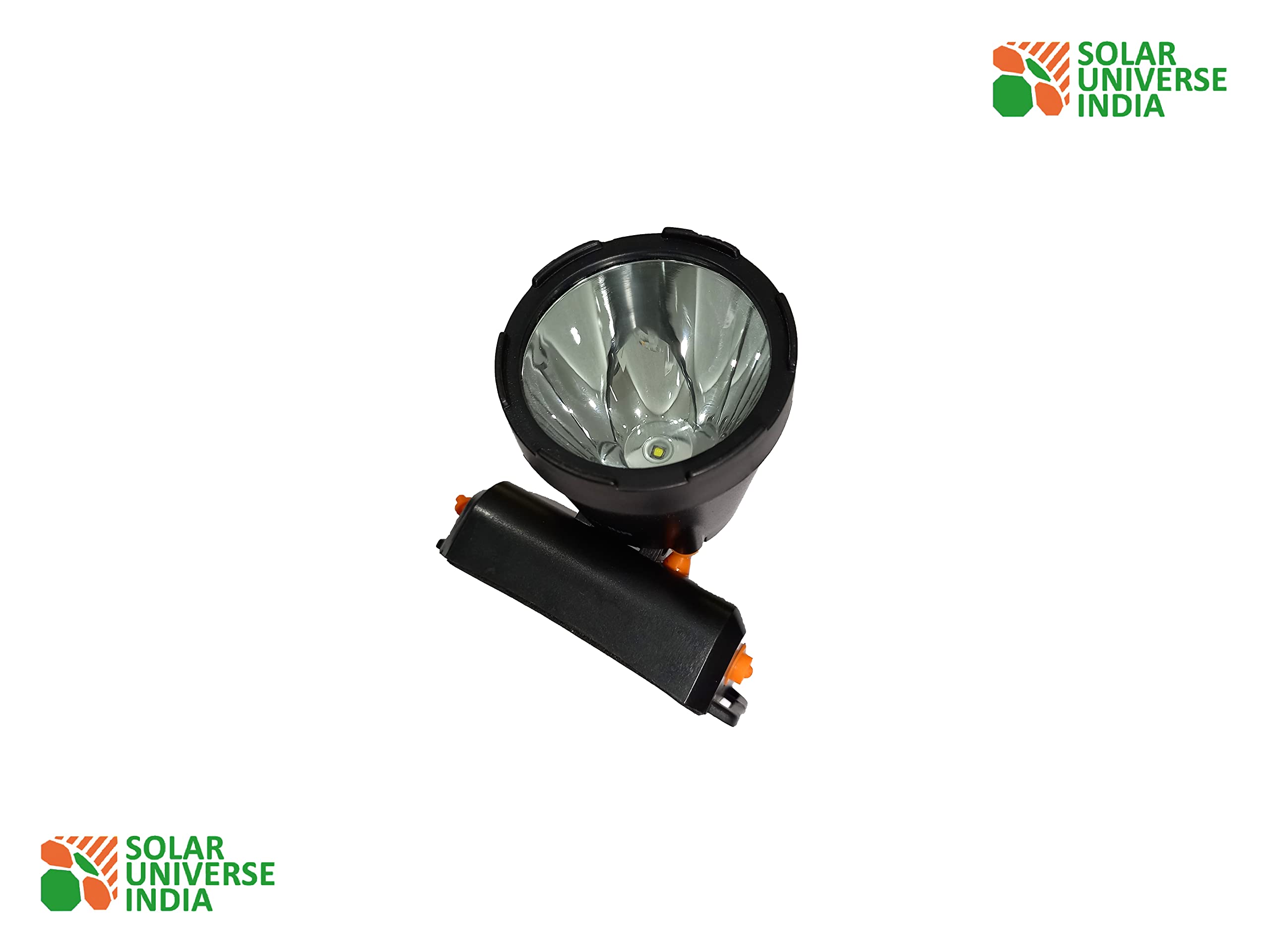 SOLAR UNIVERSE INDIA Solar Powered Head Lamp & Light with Lithium Battery & External Solar Panel - Rainproof - 400M Focus 4