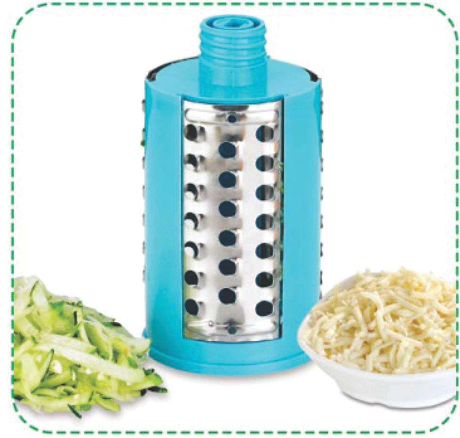 RASODA IMPEX 4 in 1 Drum Grater Shredder Slicer for Vegetable, Fruits, Chocolate, Dry Fruits, Salad Maker with 4 Different Attractive Drums | Plastic and S.S. Material | Portable Design. 6