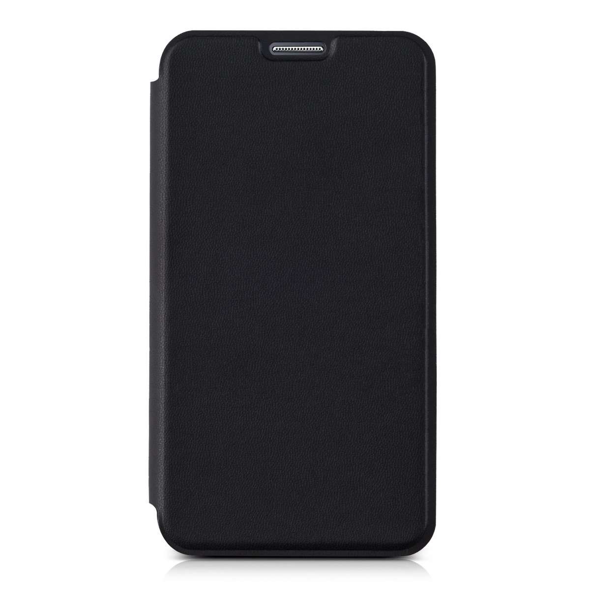 kwmobile Flip Case Compatible with Samsung Galaxy J5 (2015) - Book Style Protective Front Flip Cover Smartphone Case - Black 4