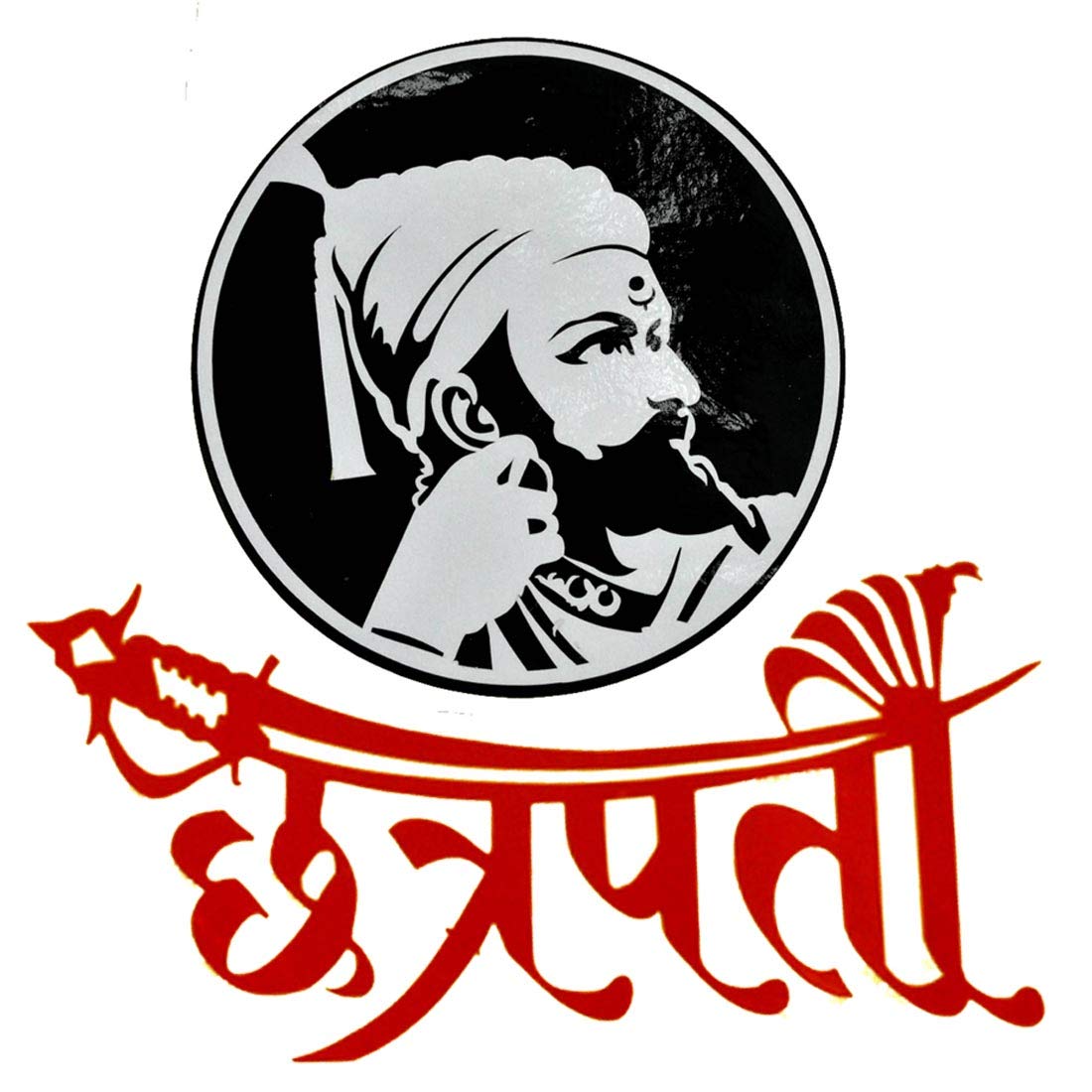 AFH Chatrapati Raje Shivaji Maharaj Sticker Combo for All Bikes, Cars, Scooters, Walls