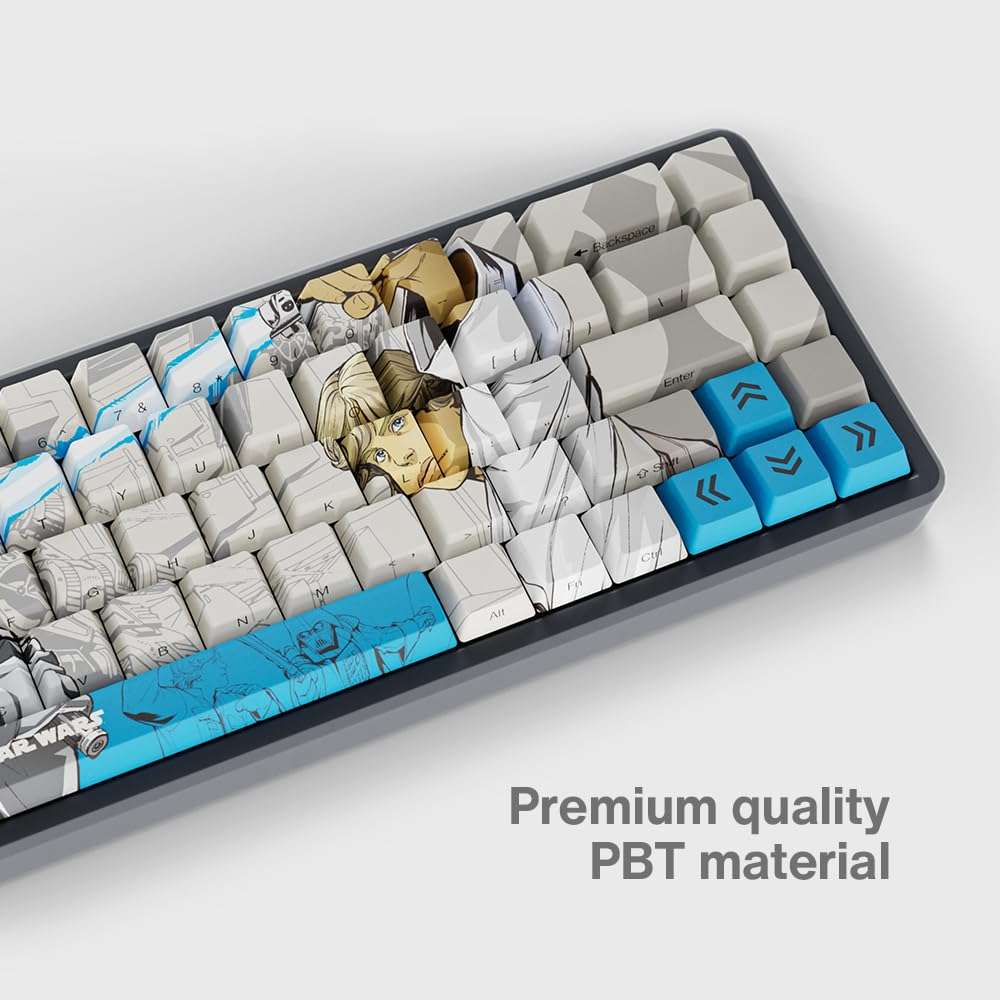 Team Liquid Star Wars Boba Fett PBT Dye Sub Keycaps for Mechanical Gaming Keyboards, Cherry MX Switches, Custom Side Print, ANSI ISO Support, US Layout - Officially Licensed 2