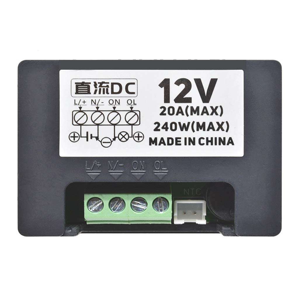 WSDMAVIS 1 Pcs DC 12V Temperature Controller Digital Thermostat Controller Microcomputer Temp Control Module 4-Bit Dual LED Display with NTC 10K Sensor,WS287 3