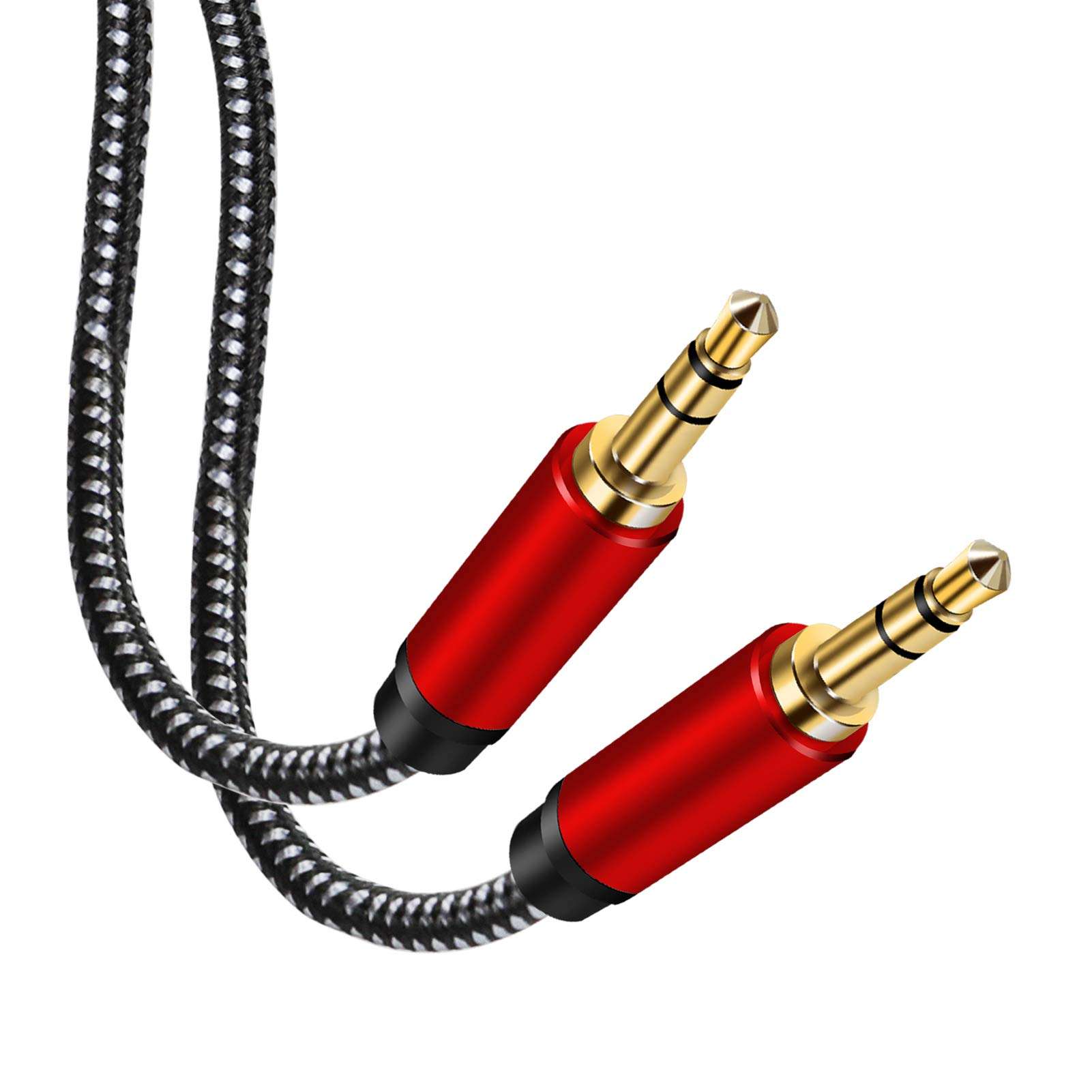 3.5mm Long AUX Audio Cable10M,NeeKeons Male to Male Audio Cable Nylon Braided Stereo Aux Cable/Auxiliary Cable/Aux Cord for PS4,Phone, Tablets, Headphones, Headset, PC, Laptop and More (10m/30ft) 3