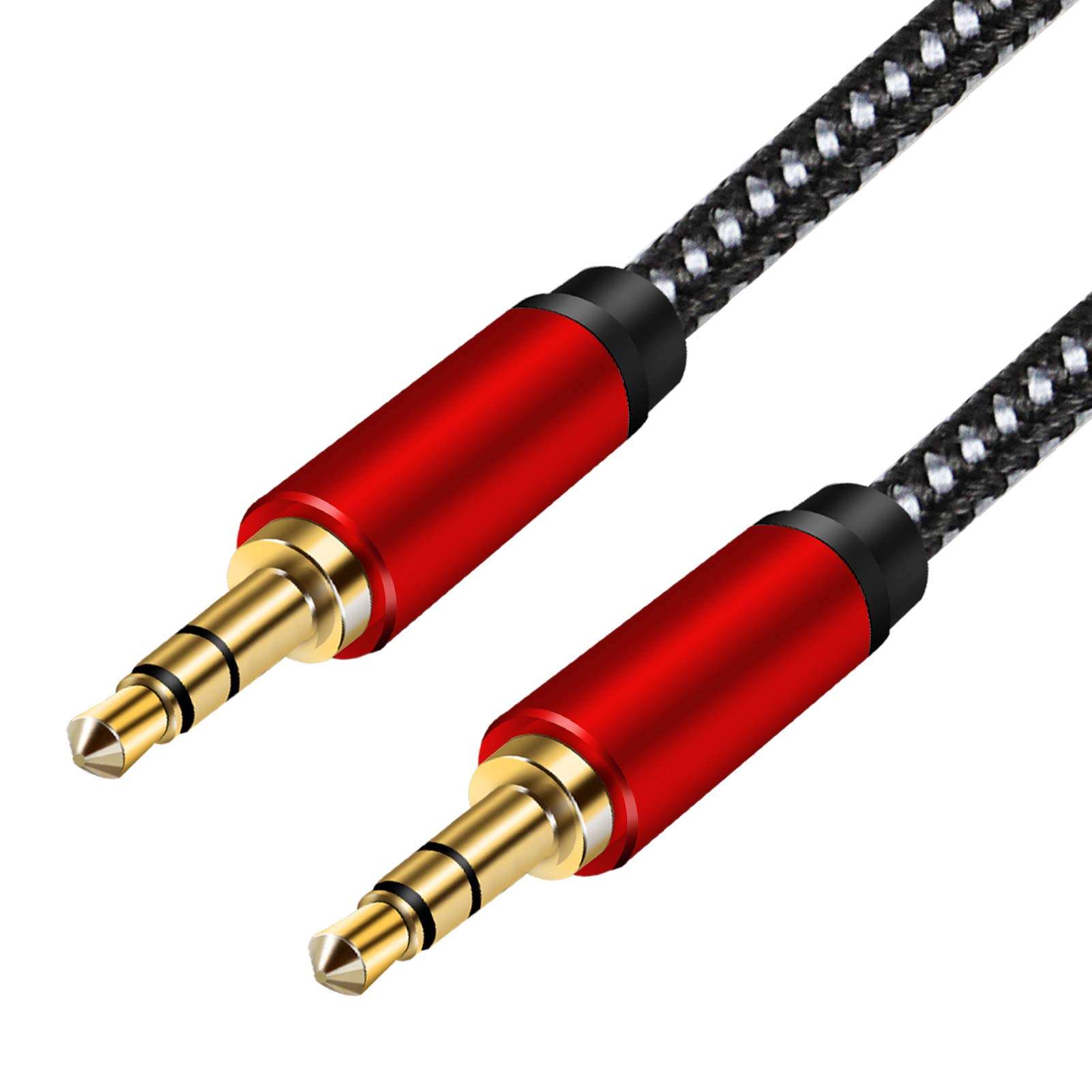 3.5mm Long AUX Audio Cable10M,NeeKeons Male to Male Audio Cable Nylon Braided Stereo Aux Cable/Auxiliary Cable/Aux Cord for PS4,Phone, Tablets, Headphones, Headset, PC, Laptop and More (10m/30ft) 2