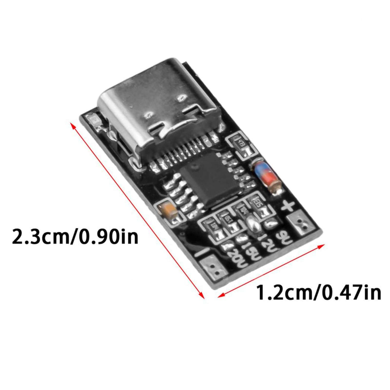 5 Pieces of PD/QC/AFC Decoy Board Fast Charging USB C Boost Module, PD3.0 2.0 PPS/QC4+ FCP AFC Type-C Trigger Polling Detector Power Module 6
