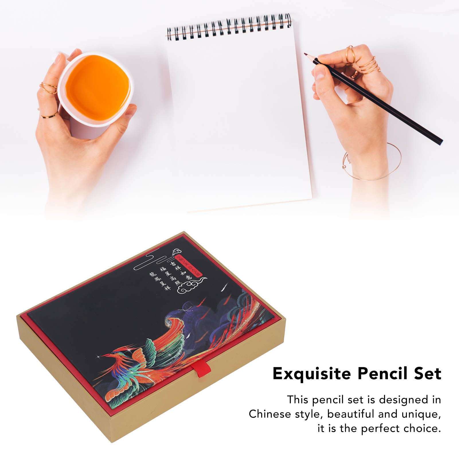 Pencil Set, Chinese Style Unique Personalized Pencils Set for Business Gifts 5
