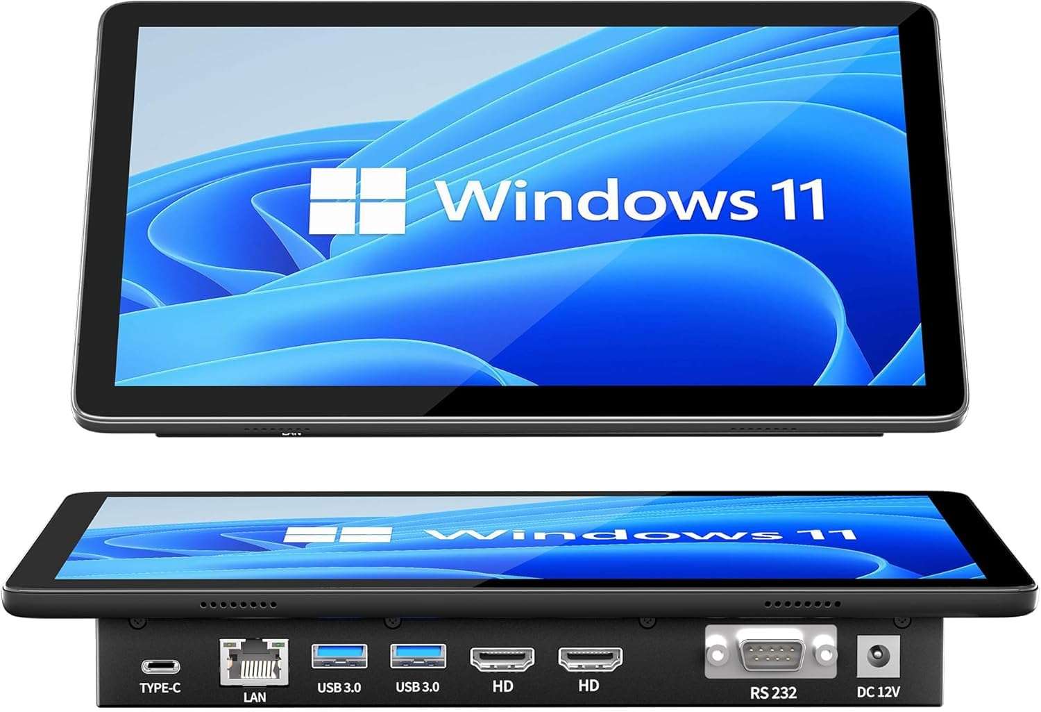 10.1 inch Industrial Embedded Panel PC, Win 11 Computer with 10 Points Touchscreen, Celeron N5100 8GB RAM/128GB ROM, Dual HDMI 2.0 WiFi 5 Bluetooth 5.0 for Office/Automation/Kiosk/Bar/Warehouse