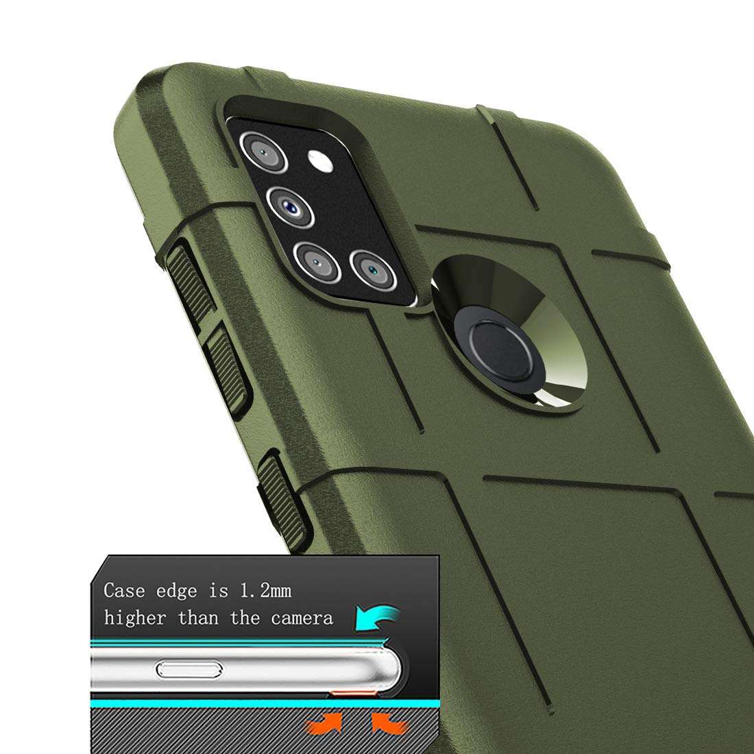 Sucnakp for Galaxy A21S Case Samsung A21S Case Heavy Duty Shock Absorption Phone Cases Impact Resistant Protective Cover for Samsung Galaxy A21S（New Army Green） 3