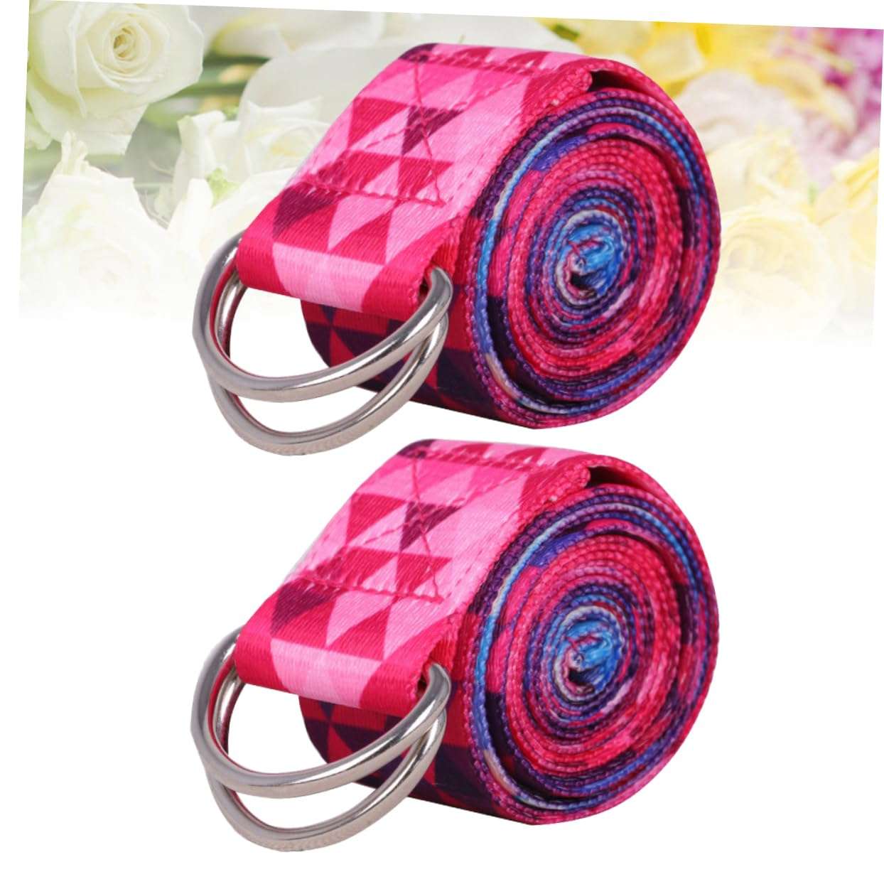 POPETPOP Yoga Straps for Stretching 2 Pack Hip Elastic Band Resistance Hip Band Yoga Exercise Band for Workout and Gym 5