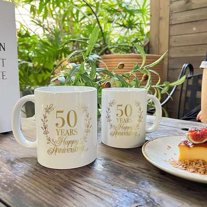 MADE2MUG 50th Wedding Anniversary Gift for Couples Grandparents, 50th Anniversary Mug Gifts for Parents, Coffee for Grandpa Grandma, 50 Year Parents Mug 11Oz 4