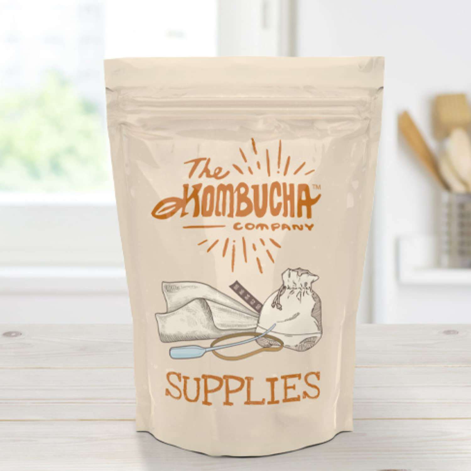 The Kombucha Company Kombucha Brewing Supply Bag | Pipette | Ph Stripe | Cloth Cover | Rubber Band | Adhesive Thermometer And Reusable Tea Bag 3