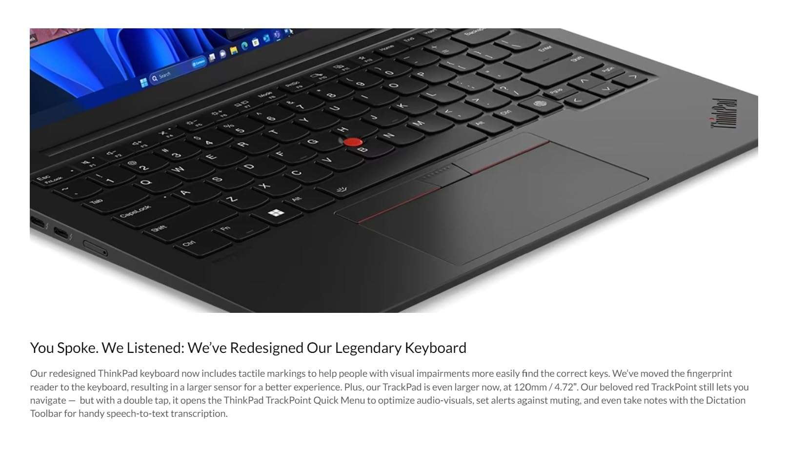 Lenovo Gen 12 ThinkPad X1 Carbon Laptop with Intel Ultra 7 155U Processor, 14" OLED 2.8K Non-Touch 120Hz Display, 32GB 6400MHz RAM, 1TB Gen4 Performance SSD, Anti-Glare, HDR 500, and Windows 11 Pro 4