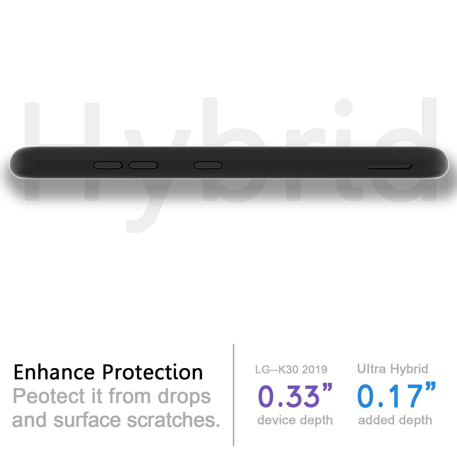 AMENQ Case for LG Journey LTE L322DL, Case for LG Aristo 4 Plus/Escape Plus LM-X320/Tribute Royal/K30 2019/Prime 2/Arena 2, Full Body TPU Bumper and PC Armor Protective Phone Cover (Black) 5