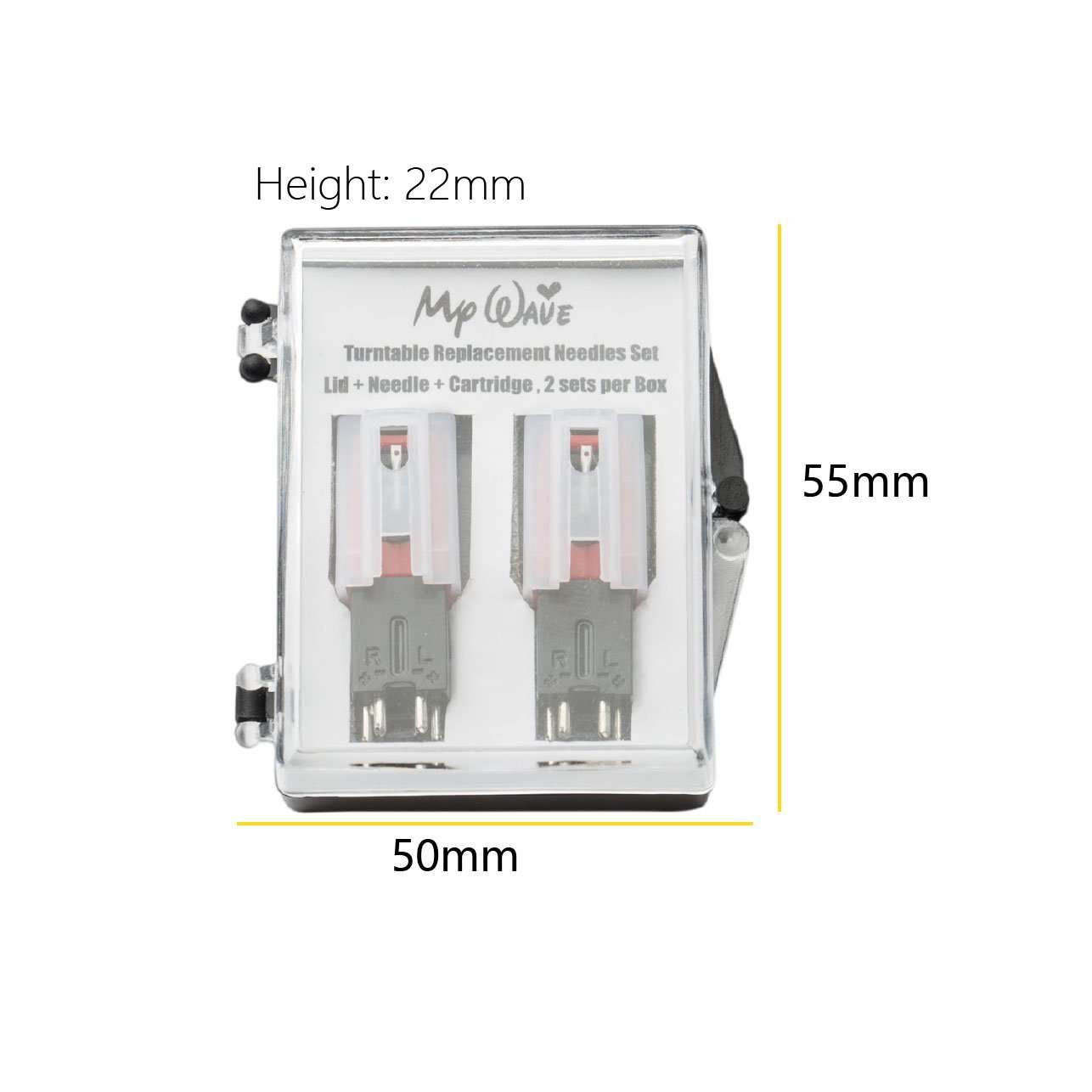 MyWave Vinyl Record Player Turntable Cartridge Universal Replacement Stylus Needles for Crosley Ion Jensen 1byone Phonograph with Pack of 2 3